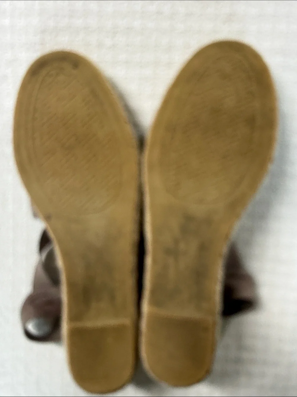 Toni Pons Origins taupe espadrille wedge heel covered toe sandals size 38